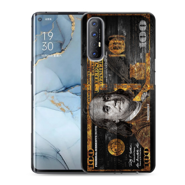 Силиконовый чехол на OPPO Reno3 Pro с принтом Доллар деньги
