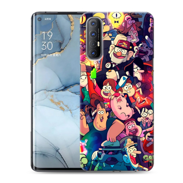 Силиконовый чехол на OPPO Reno3 Pro с принтом Gravity Falls Гравити Фолз