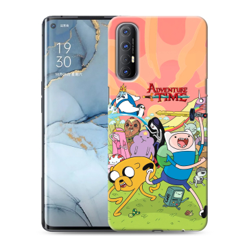 Силиконовый чехол на OPPO Reno3 Pro с принтом Adventure time Время приключений