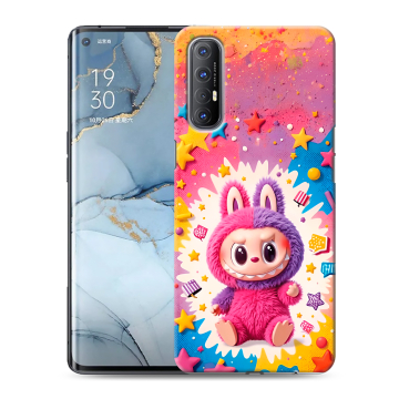 Силиконовый чехол на OPPO Reno3 Pro с принтом Labubu Лабубу Силиконовый чехол на OPPO Reno3 Pro с принтом Labubu Лабубу