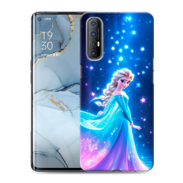 Силиконовый чехол на OPPO Reno3 Pro с принтом Холодное сердце Frozen Силиконовый чехол на OPPO Reno3 Pro с принтом Холодное сердце Frozen