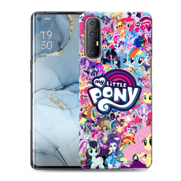 Силиконовый чехол на OPPO Reno3 Pro с принтом My little pony Дружба чудо Силиконовый чехол на OPPO Reno3 Pro с принтом My little pony Дружба чудо