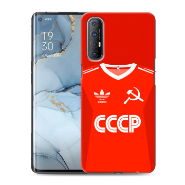 Силиконовый чехол на OPPO Reno3 Pro с принтом Флаг Герб СССР