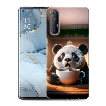 Силиконовый чехол на OPPO Reno3 Pro с принтом смешная панда