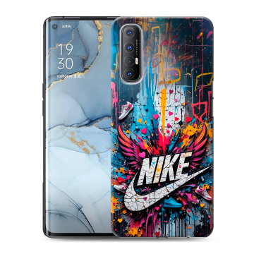 Силиконовый чехол на OPPO Reno3 Pro с принтом Nike Найк Силиконовый чехол на OPPO Reno3 Pro с принтом Nike Найк