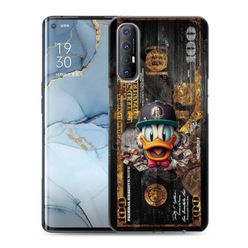 Силиконовый чехол на OPPO Reno3 Pro с принтом Дональд Дак Доллар Силиконовый чехол на OPPO Reno3 Pro с принтом Дональд Дак Доллар