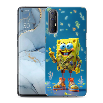 Силиконовый чехол на OPPO Reno3 Pro с принтом Спанч боб Спанчбоб