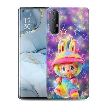 Силиконовый чехол на OPPO Reno3 Pro с принтом Labubu Лабубу Силиконовый чехол на OPPO Reno3 Pro с принтом Labubu Лабубу