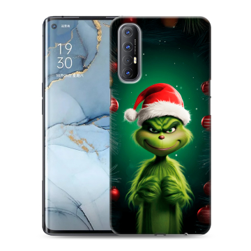 Силиконовый чехол на OPPO Reno3 Pro с принтом Гринч Новый год Рождество