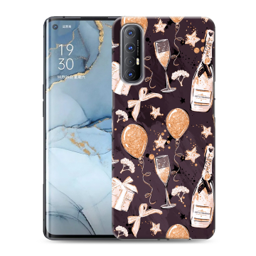 Силиконовый чехол на OPPO Reno3 Pro с принтом Новый год