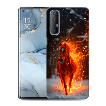 Силиконовый чехол на OPPO Reno3 Pro с принтом Новый год Силиконовый чехол на OPPO Reno3 Pro с принтом Новый год