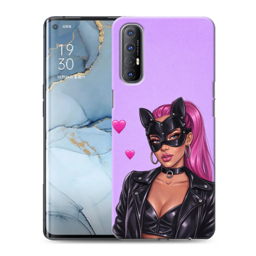 Силиконовый чехол на OPPO Reno3 Pro с принтом женский