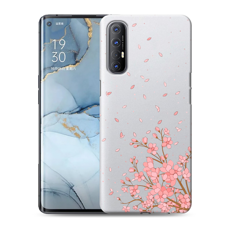 Пластиковый чехол на OPPO Reno3 Pro с принтом Ветка сакуры Пластиковый чехол на OPPO Reno3 Pro с принтом Ветка сакуры