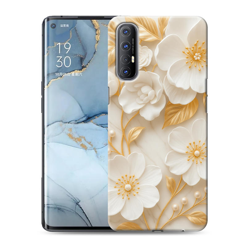 Силиконовый чехол на OPPO Reno3 Pro с принтом Цветы Силиконовый чехол на OPPO Reno3 Pro с принтом Цветы