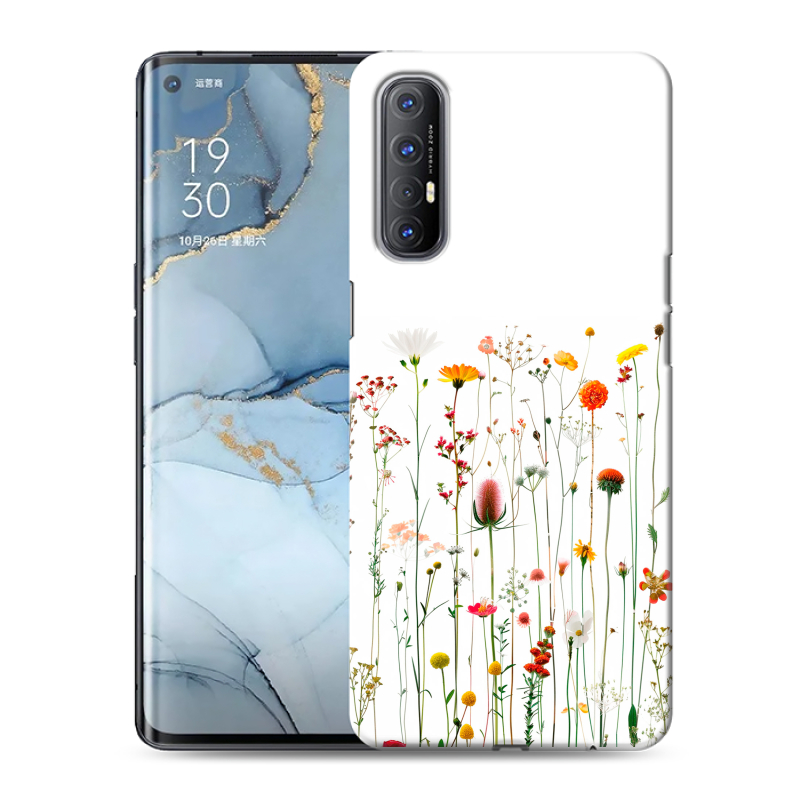 Пластиковый чехол на OPPO Reno3 Pro с принтом цветы Пластиковый чехол на OPPO Reno3 Pro с принтом цветы