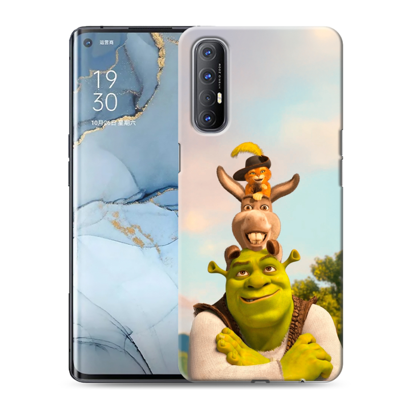 Силиконовый чехол на OPPO Reno3 Pro с принтом Шрек Shrek Силиконовый чехол на OPPO Reno3 Pro с принтом Шрек Shrek