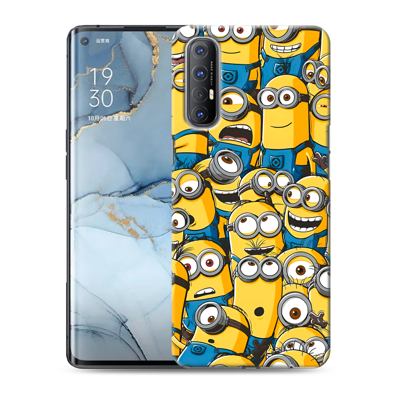 Силиконовый чехол на OPPO Reno3 Pro с принтом Миньоны Силиконовый чехол на OPPO Reno3 Pro с принтом Миньоны