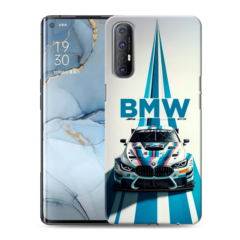 Пластиковый чехол на OPPO Reno3 Pro с принтом БМВ BMW Пластиковый чехол на OPPO Reno3 Pro с принтом БМВ BMW