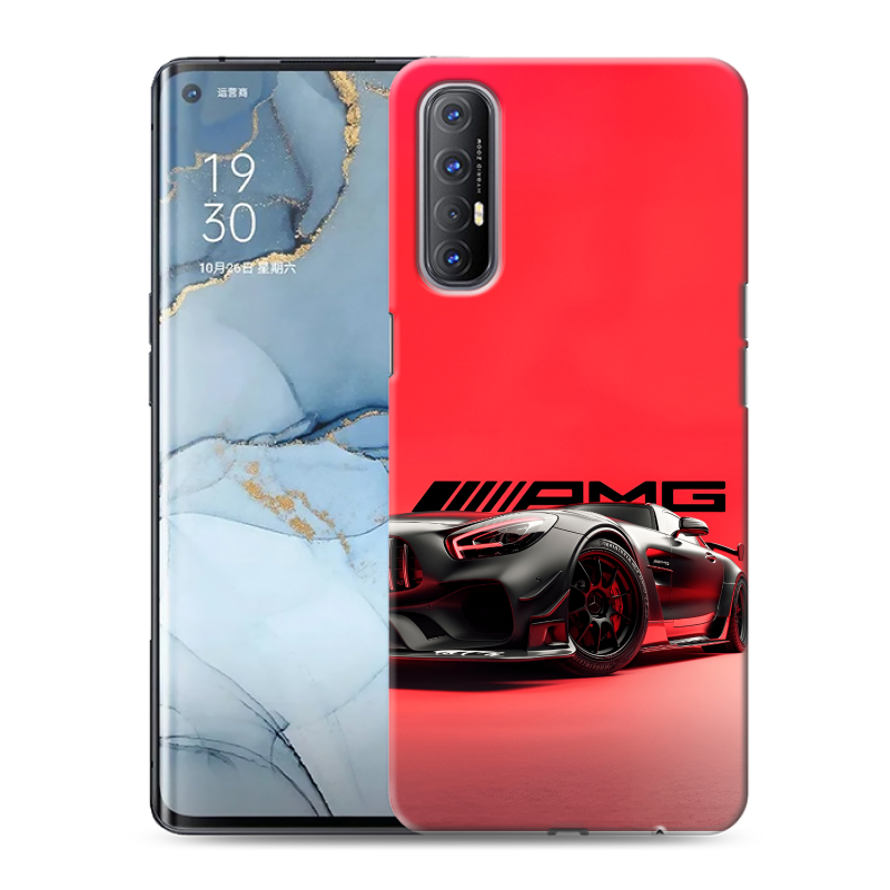 Силиконовый чехол на OPPO Reno3 Pro с принтом Мерседес Mercedes AMG Силиконовый чехол на OPPO Reno3 Pro с принтом Мерседес Mercedes AMG