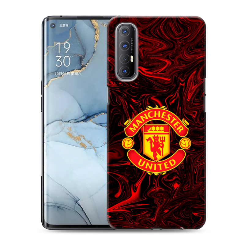 Пластиковый чехол на OPPO Reno3 Pro с принтом Manchester United Пластиковый чехол на OPPO Reno3 Pro с принтом Manchester United