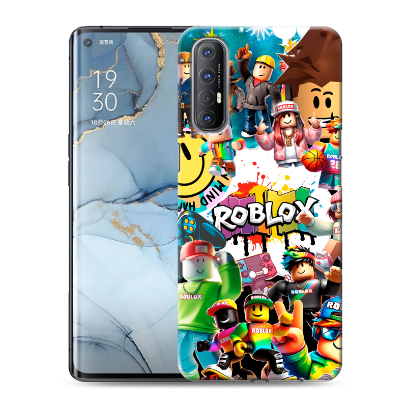 Силиконовый чехол на OPPO Reno3 Pro с принтом Roblox Роблокс Силиконовый чехол на OPPO Reno3 Pro с принтом Roblox Роблокс