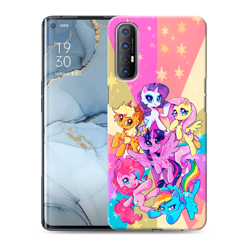 Пластиковый чехол на OPPO Reno3 Pro с принтом My little pony Дружба чудо Пластиковый чехол на OPPO Reno3 Pro с принтом My little pony Дружба чудо