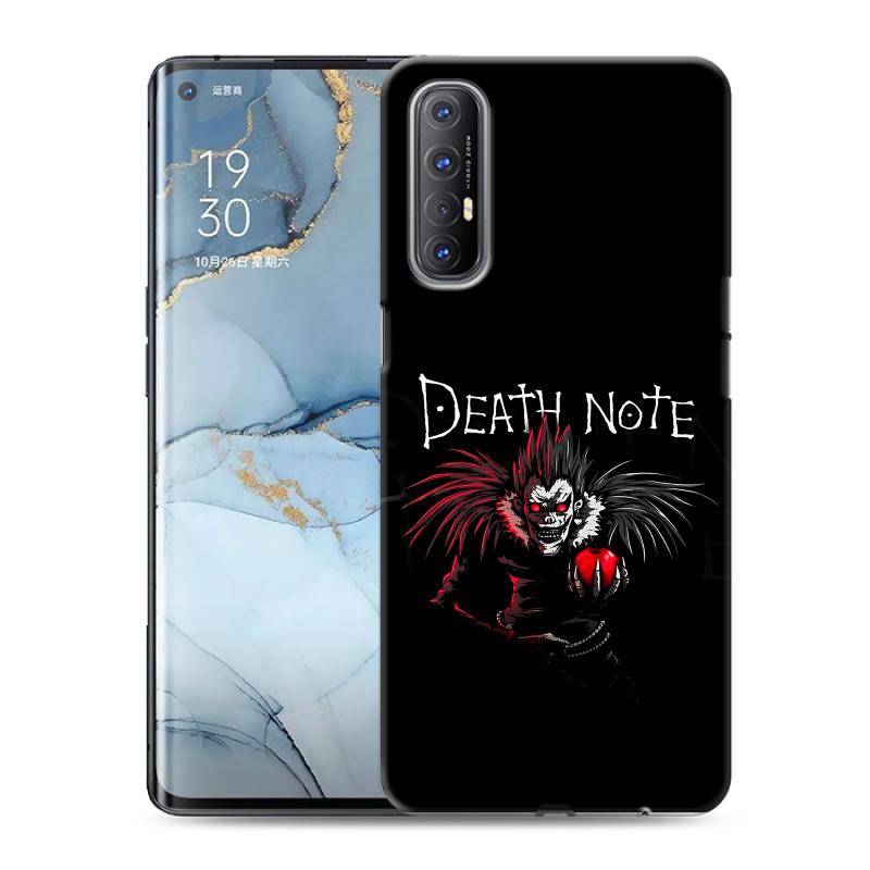 Пластиковый чехол на OPPO Reno3 Pro с принтом Death note Тетрадь смерти Пластиковый чехол на OPPO Reno3 Pro с принтом Death note Тетрадь смерти