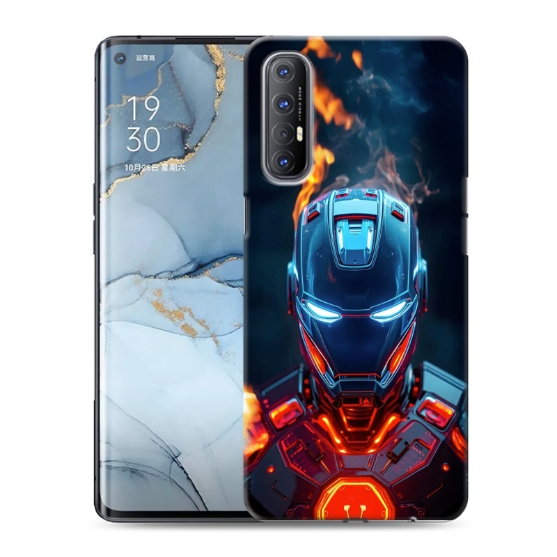 Пластиковый чехол на OPPO Reno3 Pro с принтом IronMan Железный человек Пластиковый чехол на OPPO Reno3 Pro с принтом IronMan Железный человек
