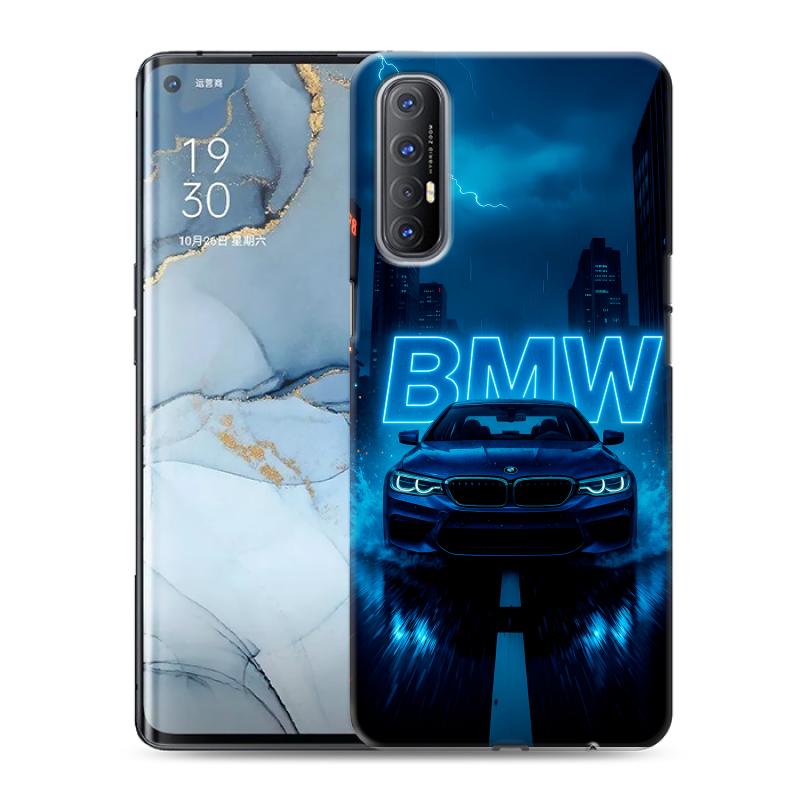 Пластиковый чехол на OPPO Reno3 Pro с принтом BMW БМВ Пластиковый чехол на OPPO Reno3 Pro с принтом BMW БМВ
