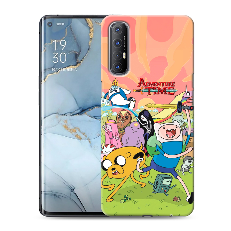 Пластиковый чехол на OPPO Reno3 Pro с принтом Adventure time Время приключений Пластиковый чехол на OPPO Reno3 Pro с принтом Adventure time Время приключений