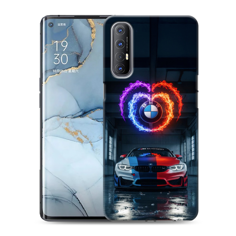 Силиконовый чехол на OPPO Reno3 Pro с принтом BMW БМВ Силиконовый чехол на OPPO Reno3 Pro с принтом BMW БМВ