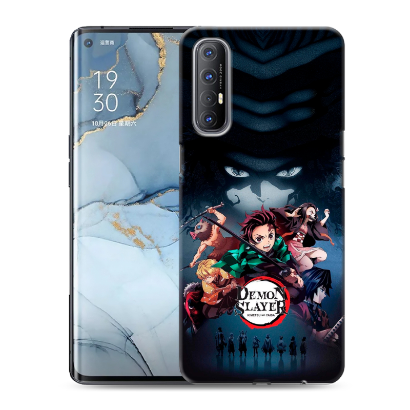 Силиконовый чехол на OPPO Reno3 Pro с принтом Demon Slayer Клинок рассекающий демонов Силиконовый чехол на OPPO Reno3 Pro с принтом Demon Slayer Клинок рассекающий демонов
