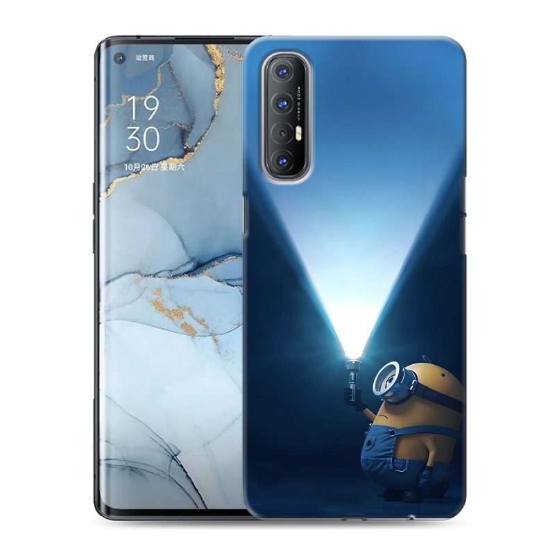 Силиконовый чехол на OPPO Reno3 Pro с принтом Миньоны Силиконовый чехол на OPPO Reno3 Pro с принтом Миньоны
