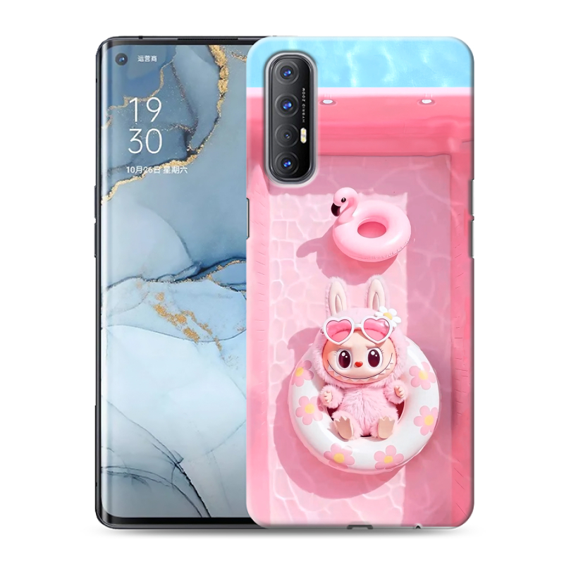 Пластиковый чехол на OPPO Reno3 Pro с принтом Labubu Лабубу Пластиковый чехол на OPPO Reno3 Pro с принтом Labubu Лабубу