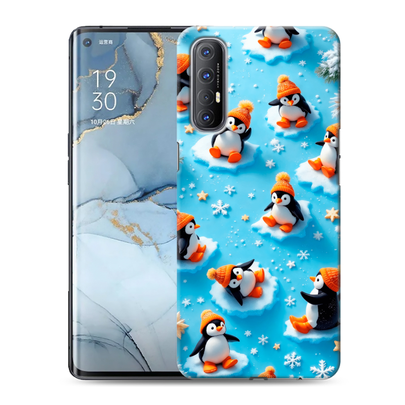 Пластиковый чехол на OPPO Reno3 Pro с принтом Новый год Пластиковый чехол на OPPO Reno3 Pro с принтом Новый год