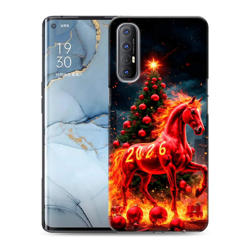 Силиконовый чехол на OPPO Reno3 Pro с принтом Новый год Силиконовый чехол на OPPO Reno3 Pro с принтом Новый год