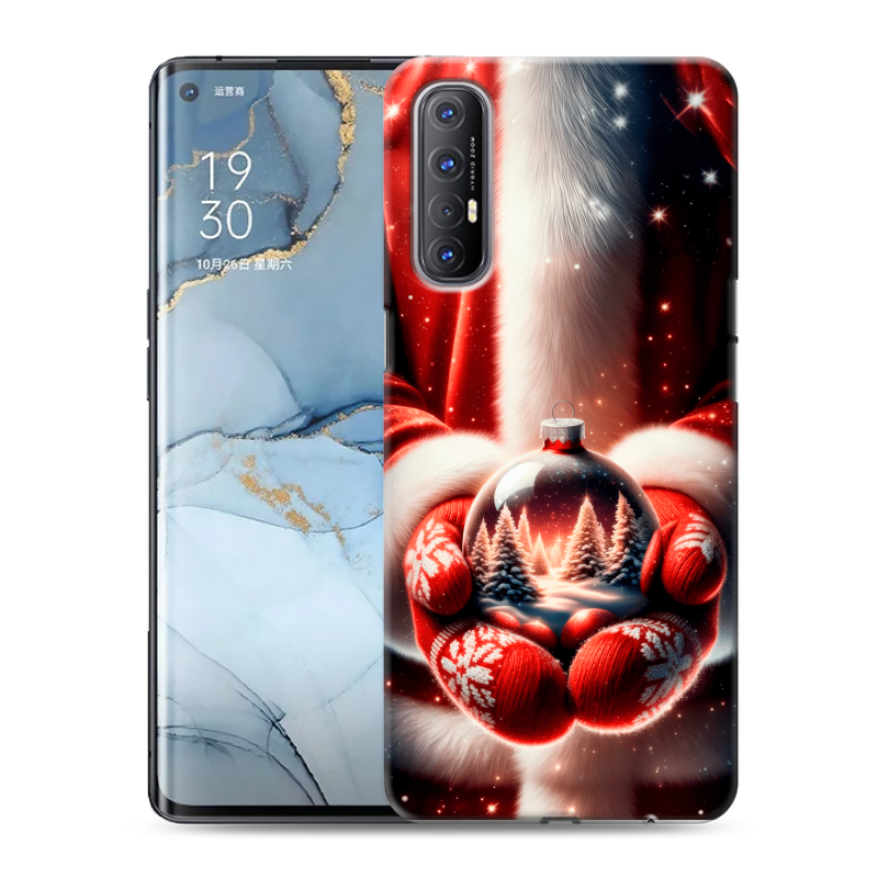 Пластиковый чехол на OPPO Reno3 Pro с принтом Новый год Пластиковый чехол на OPPO Reno3 Pro с принтом Новый год