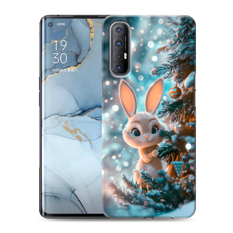 Силиконовый чехол на OPPO Reno3 Pro с принтом Новый год Силиконовый чехол на OPPO Reno3 Pro с принтом Новый год