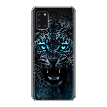 Силиконовый чехол на Samsung Galaxy A31 с принтом Темный леопард Силиконовый чехол на Samsung Galaxy A31 с принтом Темный леопард