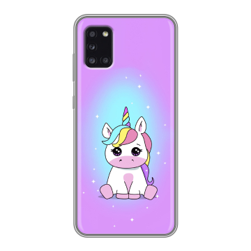 Силиконовый чехол на Samsung Galaxy A31 с принтом Единорог Силиконовый чехол на Samsung Galaxy A31 с принтом Единорог