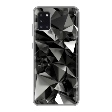 Силиконовый чехол на Samsung Galaxy A31 с принтом Черные кристаллы Силиконовый чехол на Samsung Galaxy A31 с принтом Черные кристаллы