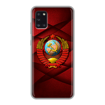 Силиконовый чехол на Samsung Galaxy A31 с принтом Герб СССР Силиконовый чехол на Samsung Galaxy A31 с принтом Герб СССР
