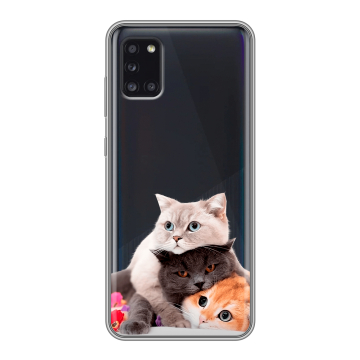 Силиконовый чехол на Samsung Galaxy A31 с принтом Кошки Силиконовый чехол на Samsung Galaxy A31 с принтом Кошки