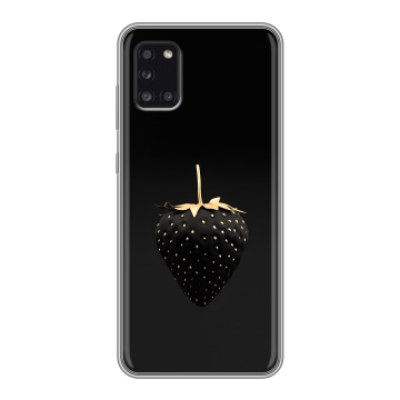 Силиконовый чехол на Samsung Galaxy A31 с принтом Черная клубника Силиконовый чехол на Samsung Galaxy A31 с принтом Черная клубника