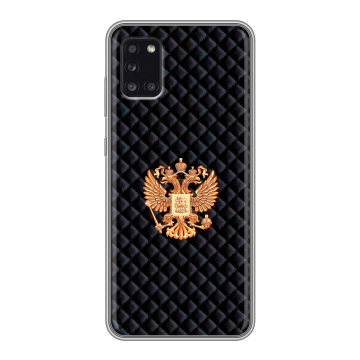 Силиконовый чехол на Samsung Galaxy A31 с принтом Герб России принт