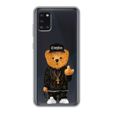Силиконовый чехол на Samsung Galaxy A31 с принтом Мишка