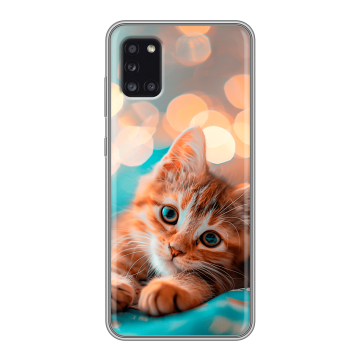 Силиконовый чехол на Samsung Galaxy A31 с принтом котик