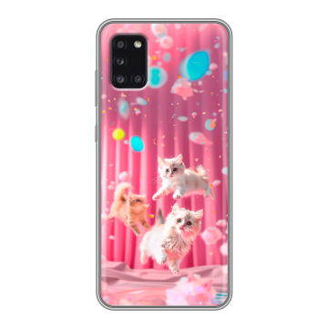 Силиконовый чехол на Samsung Galaxy A31 с принтом милые котики Силиконовый чехол на Samsung Galaxy A31 с принтом милые котики