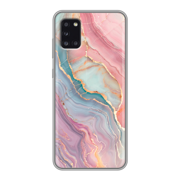 Силиконовый чехол на Samsung Galaxy A31 с принтом розовый мрамор