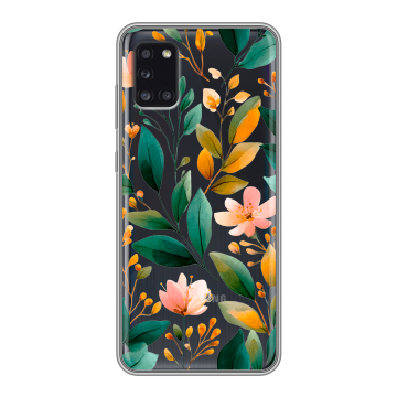 Силиконовый чехол на Samsung Galaxy A31 с принтом Цветы паттерн Силиконовый чехол на Samsung Galaxy A31 с принтом Цветы паттерн